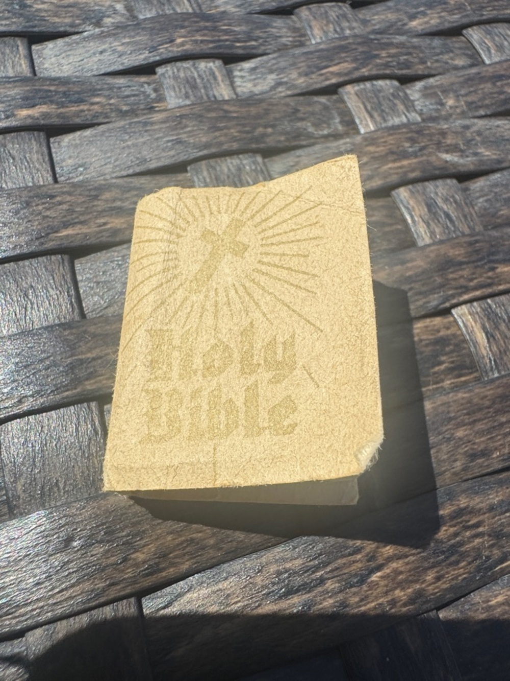 Vintage Mini Embossed 'Holy Bible' Book
